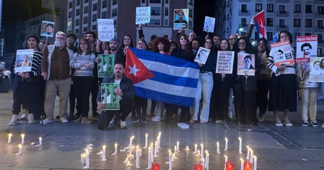 Activistas cubanos en España se manifiestan contra la represión y la crisis en Cuba