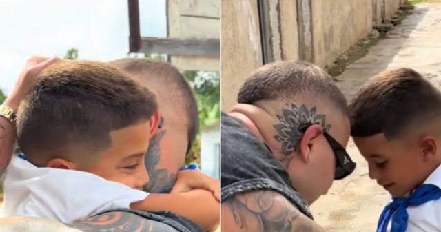 "Mi mejor momento siempre vas a ser tú": Emotivo reencuentro de un padre con su hijo en Cuba 