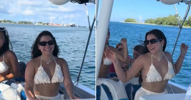 ¡Los cubanos la forman donde sea! Joven disfruta de barco en Bahamas con música cubana: "Milagro que no era El Taiger"