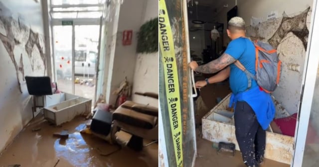 Inundaciones en Valencia arrasan con la barbería de un cubano