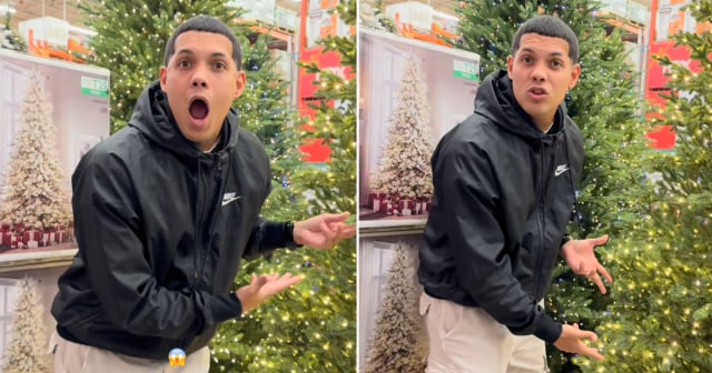 La viral reacción de un latino ante un árbol de Navidad de $700: "Mínimo tenía que hablarme"