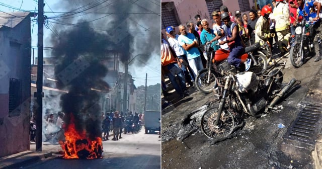 Se incendia moto en el centro de Santiago de Cuba