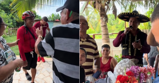 ¡Con mariachis y lágrimas! La increíble sorpresa de cumpleaños de hijo a su padre al llegar a Cuba