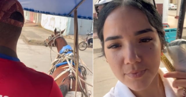 ¡Como se extraña nuestra tierra! Cubana comparte video desde Ciego de Ávila: "Sin corriente pero en caballo"