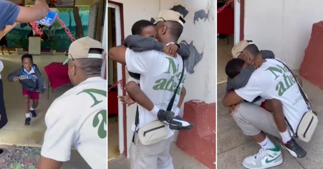 "¡Papá!": El emocionante momento en que un niño recibe la visita sorpresa de su padre en su escuela