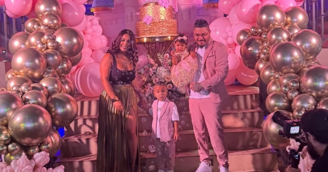 El Chacal y La Leidy celebran el primer año de su hija Paris con especular fiesta en Miami