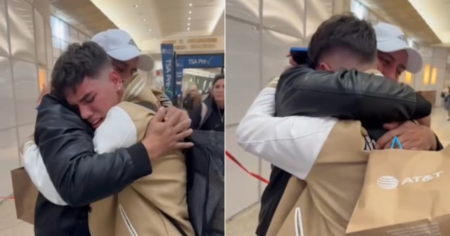 Tras 10 años sin verse, padre e hijo cubanos protagonizan desgarrador reencuentro en aeropuerto de USA