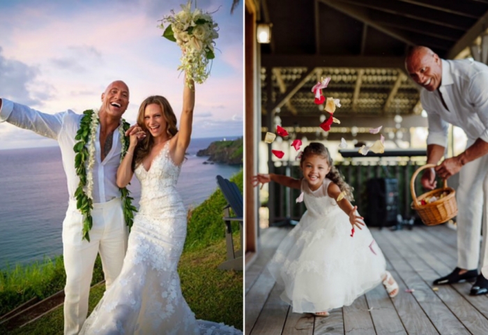 Las bellas fotos de la boda de Dwayne Johnson "The Rock" y Lauren Hashian