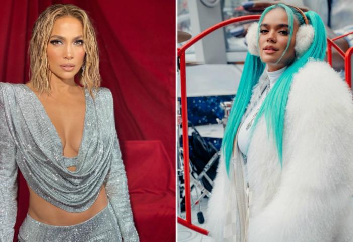 Karol G defiende a Jennifer Lopez por usar filtros: "Ya quisiéramos llegar  todas a su edad así de mamasitas"