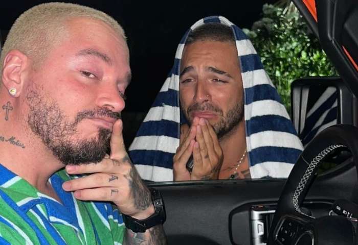 J Balvin tuvo un peculiar encuentro con Maluma en el París Fashion Week  [FOTOS], ESPECTACULOS