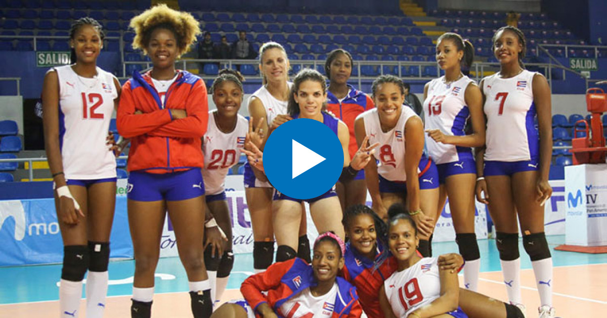 Selección cubana de voleibol femenino sub-23 © NORCECA