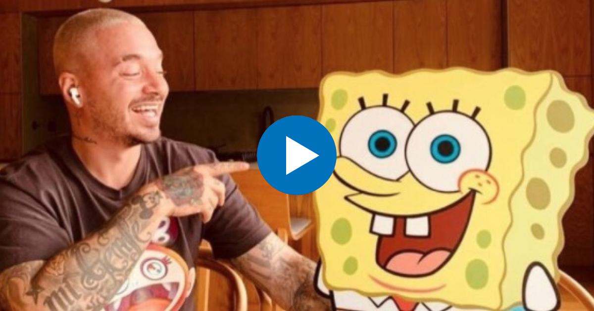 J Balvin y Bob Esponja © Instagram del artista