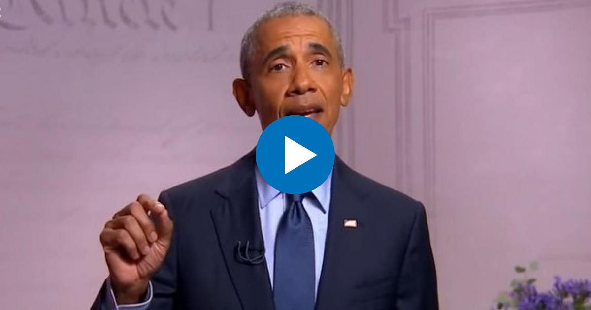 Barack Obama en la Convención Nacional Demócrata de 2020 © Captura de video de YouTube de Noticias Telemundo