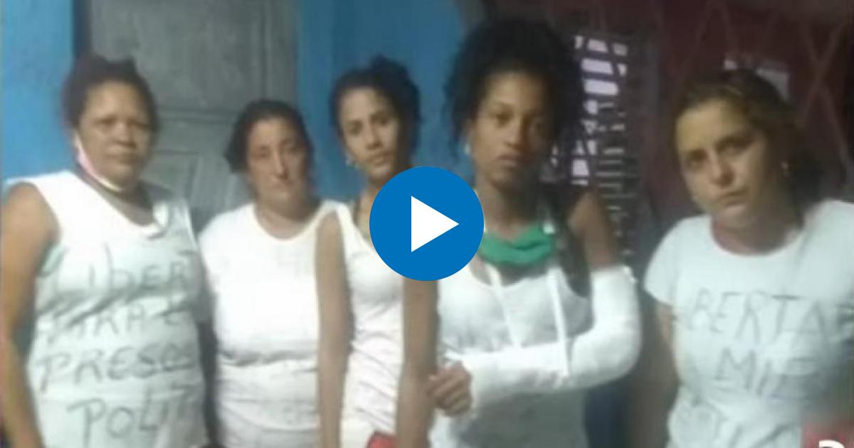 Cinco mujeres arrestadas el 30 de septiembre en Placetas, Villa Clara © Captura de video de YouTube de America Te Ve Canal 41
