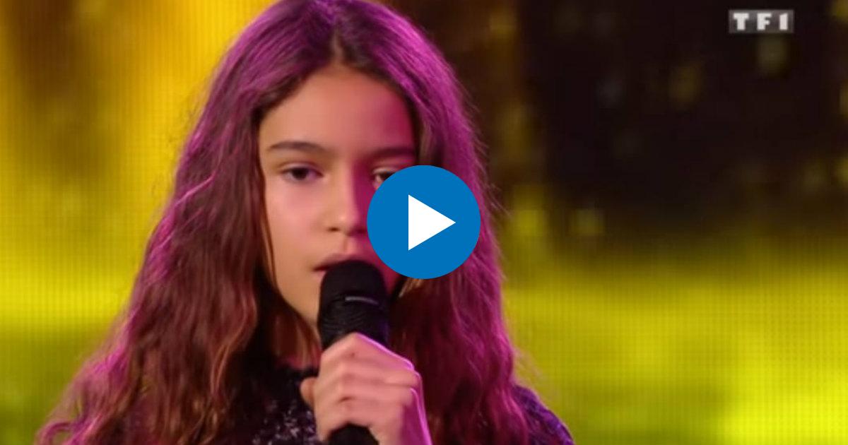 Naomi, durante su actuación en la semifinal de The Voice Kids Francia. © Screenshot TF1