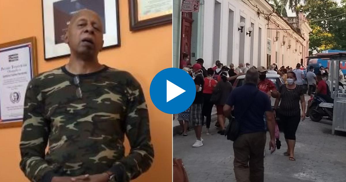 Guillermo "Coco" Fariñas conversaba con quienes hacían colas cerca de su casa cuando lo arrestaron © Facebook / Cuba Libre y Cubanet 