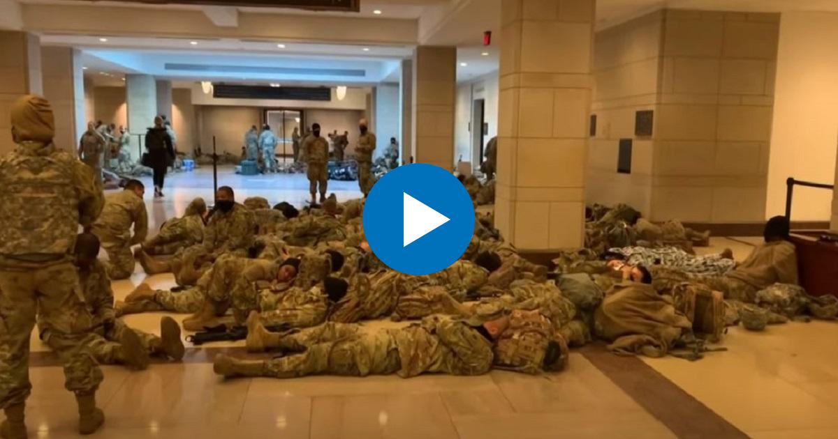 Soldados en el Capitolio. © Youtube / WFSB 3