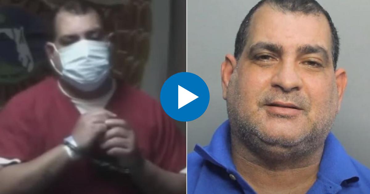 El acusado, Damián Calixtro © Collage YouTube/America Tevé - Miami-Dade Corrections & Rehabilitation