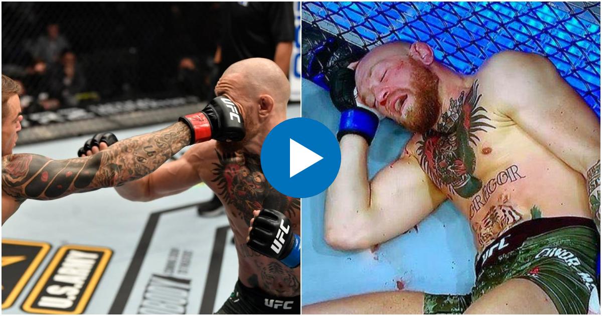El golpe fatal al rostro de McGregor © Captura de pantalla/ Twitter UFC