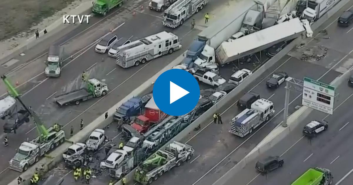 Accidente en Texas © Captura de video de Facebook de Telemundo Austin