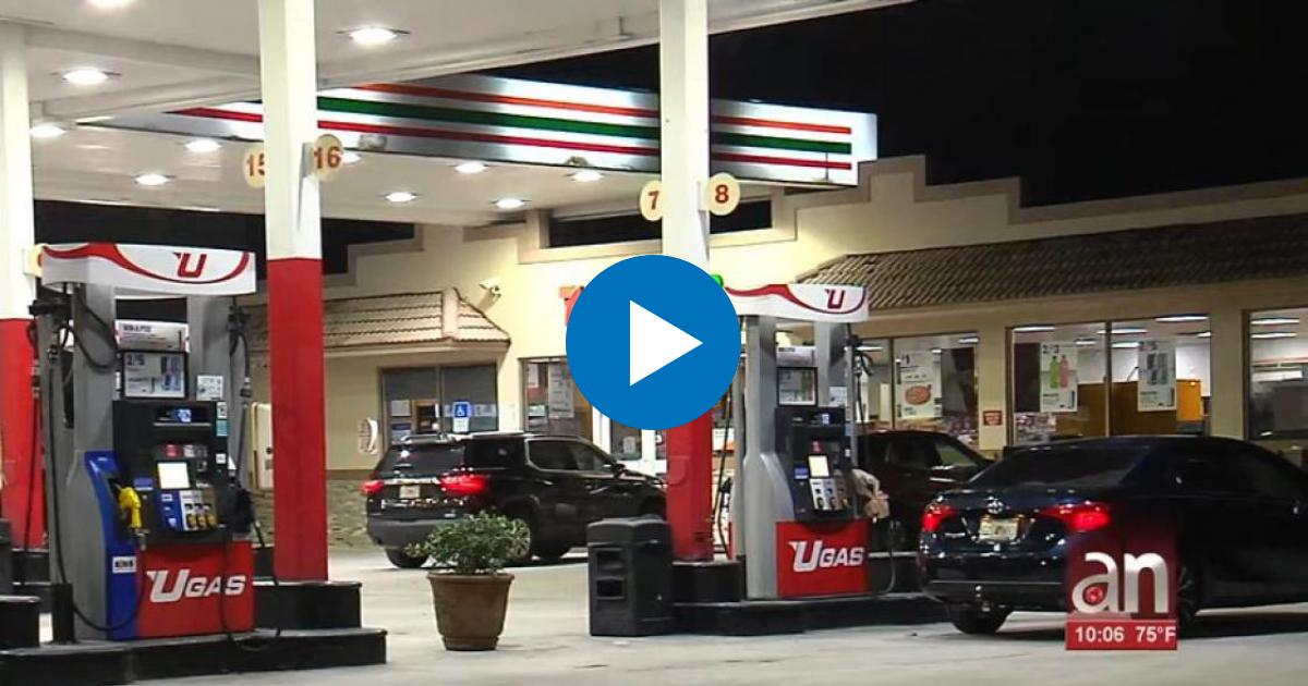 Gasolinera en Miami © Captura de video de YouTube de América Tevé