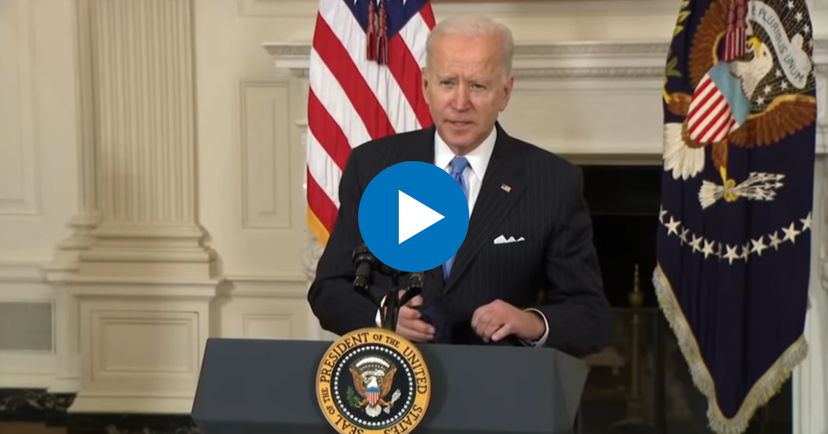 Momento del anuncio oficial de Biden © Screenshot video/ White House.gov
