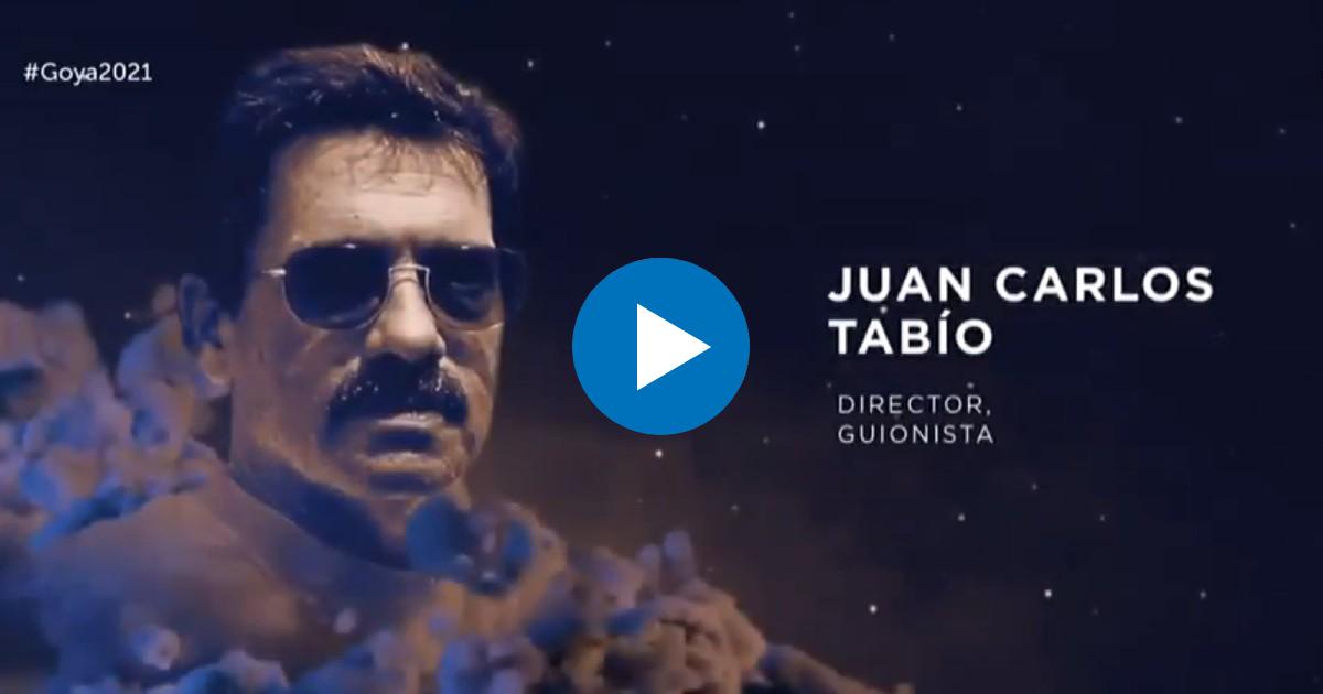 Momento de recuerdo para el director cubano Juan Carlos Tabío en la Gala de los Premios Goya © Captura de video - Facebook / Maica Vanaclocha
