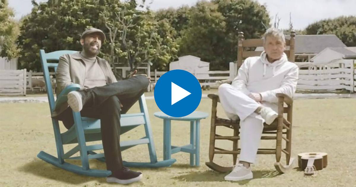 Ricardo Montaner y Juan Luis Guerra en la portada de la canción "Dios así lo quiso" © Youtube / Ricardo Montaner