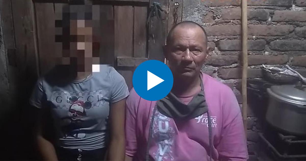 La joven agredida y su padre © Captura de video de YouTube de CubaNet
