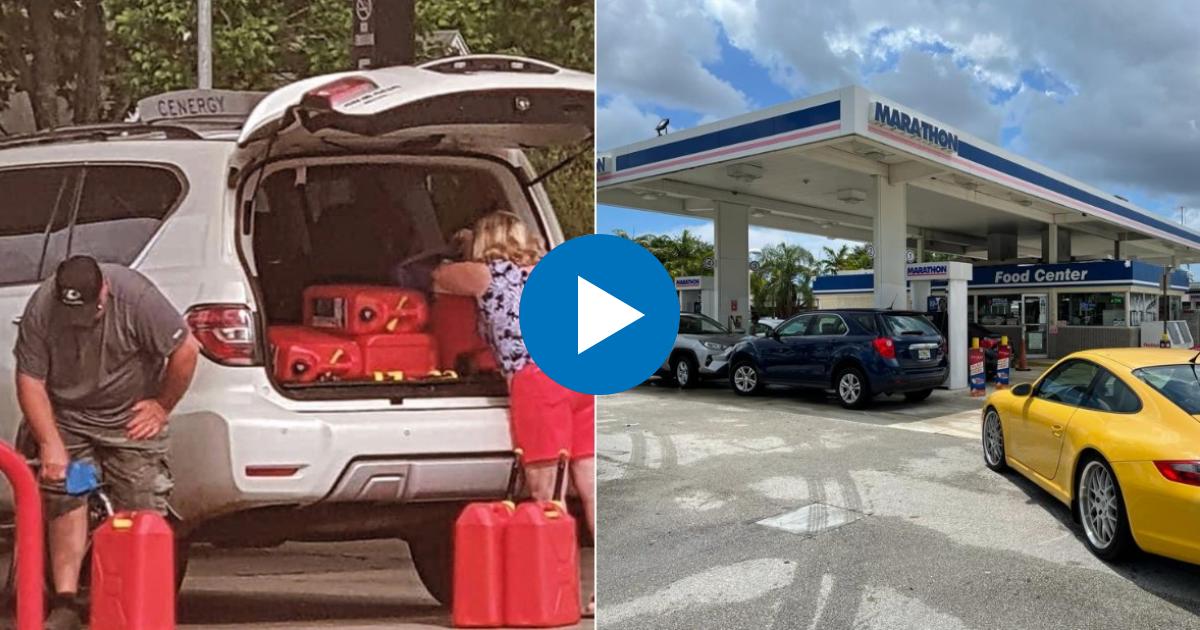 Personas acaparan gasolina y cola en gasolinera de Miami