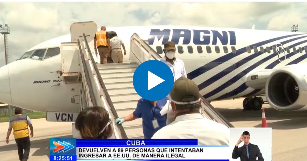 Cubanos deportados © Captura Pantalla/NTV