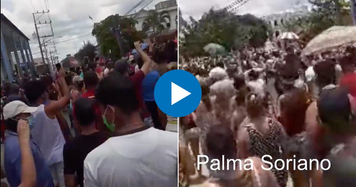 Pueblo de Palma Soriano toma las calles en protesta contra el gobierno © Facebook 