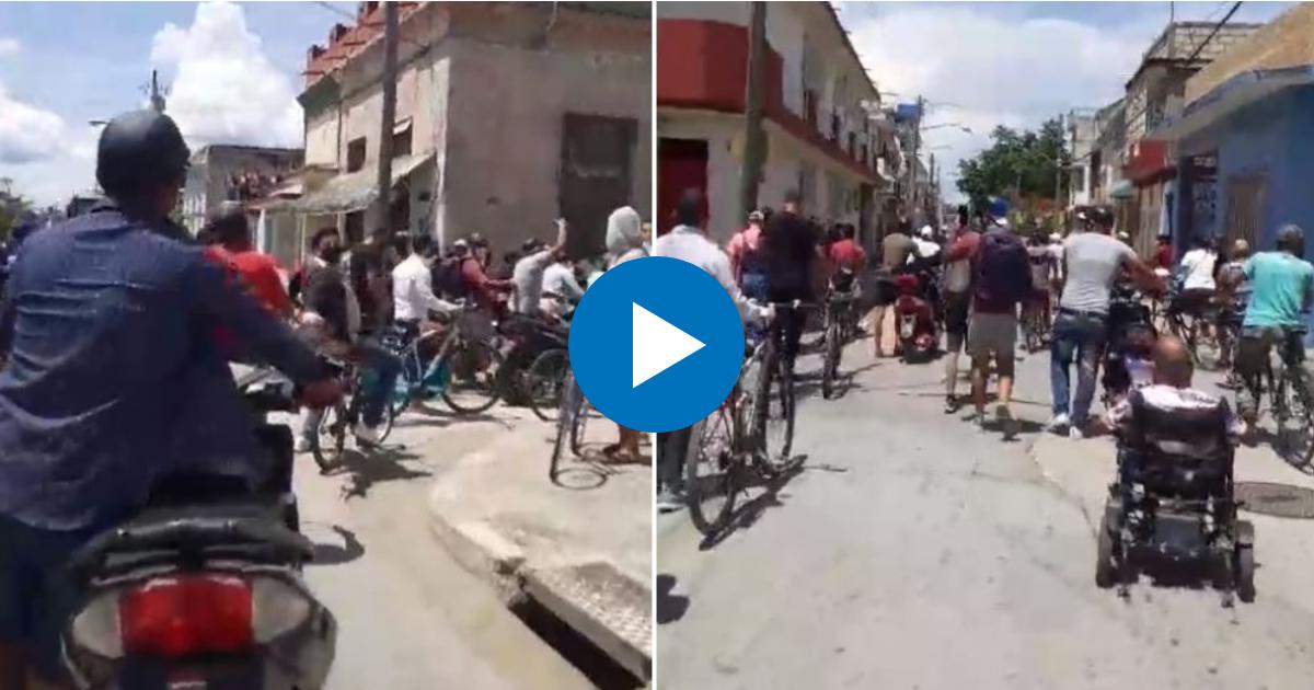 Cubanos toman las calles de Bayamo para reclamar sus derechos © Facebook / Damaris Jorge
