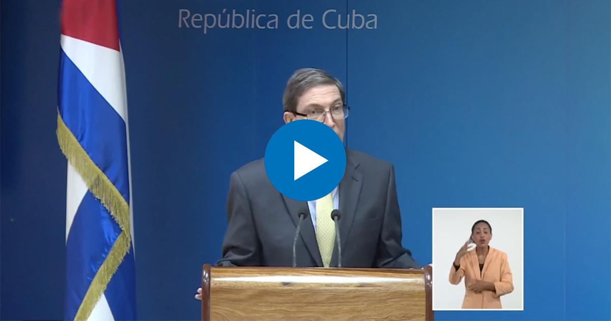 Canciller Bruno Rodríguez © Captura de video / Cubadebate