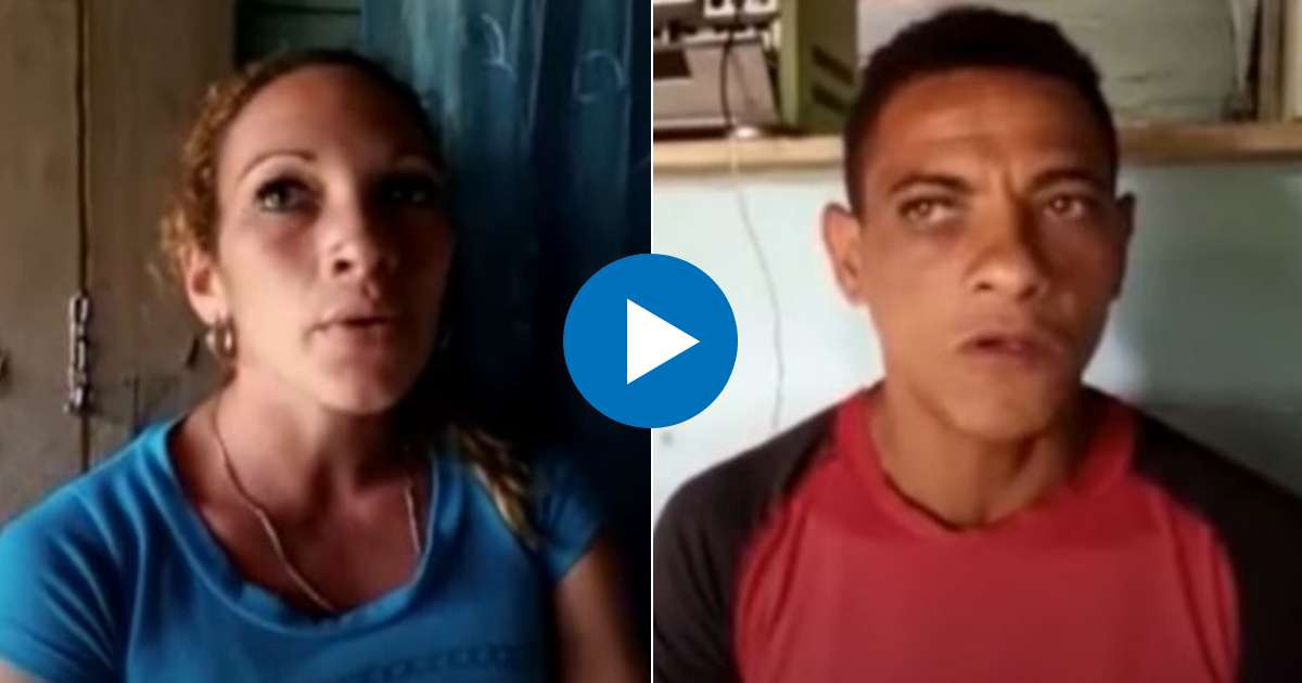 Tatiana Matos y Daniel Berrillé, una pareja de exreclusos residentes en Baracoa, en Guantánamo © YouTube/screenshot-Cubanet