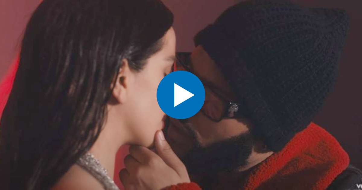 Rosalía y The Weeknd en el videoclip de "La Fama" © Youtube / Rosalía