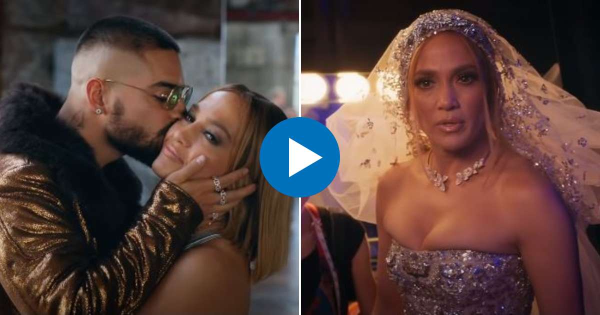 Jennifer Lopez y Maluma en el tráiler de "Marry Me" © Youtube / Marry Me