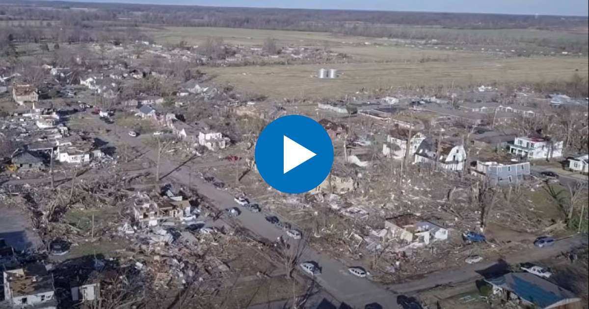 Kentucky, población devastada por el paso de tornados en Estados Unidos © Captura de imagen en Washington Post
