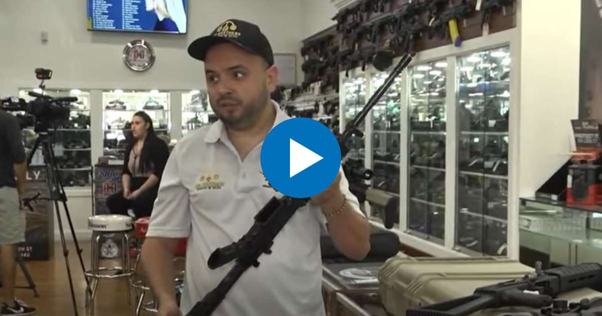 Cubano dueño de una armería en Miami que denunció el robo © YouTube/screenshot-AmericaTevé