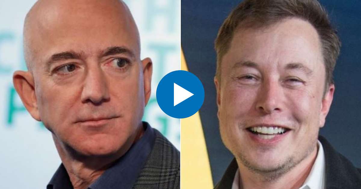 Jeff Bezos (i) y Elon Musk (d) © Collage YouTube