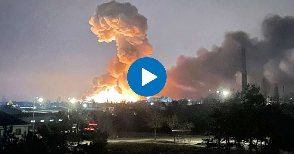 Explosión en Kiev, tomada desde la Oficina del Presidente de Ucrania © Presidencia de Ucrania