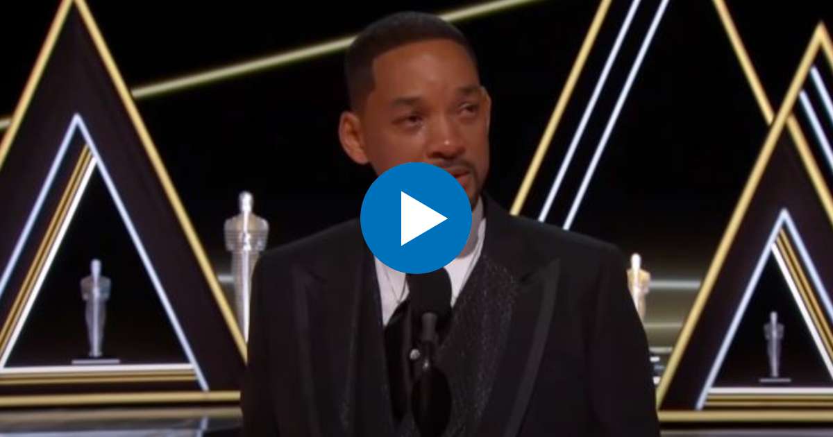 Will Smith al recoger su Oscar a 'Mejor Actor' © Twitter / The Academy
