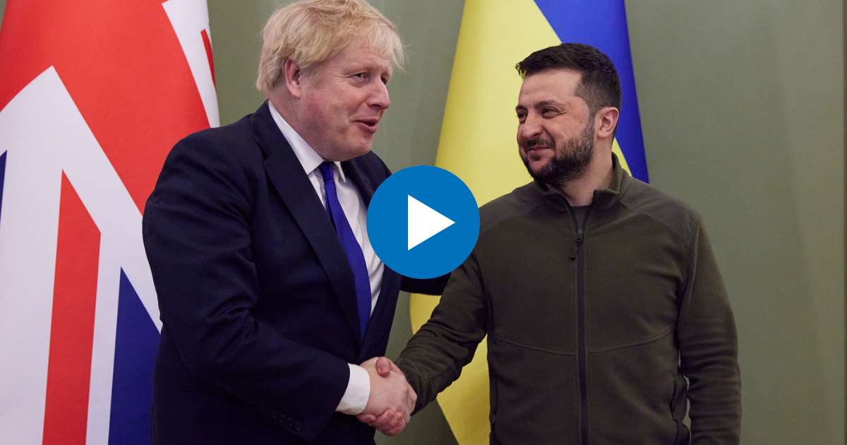 Boris Johnson y Volodimir Zelenski © Facebook/ Volodimir Zelenski 