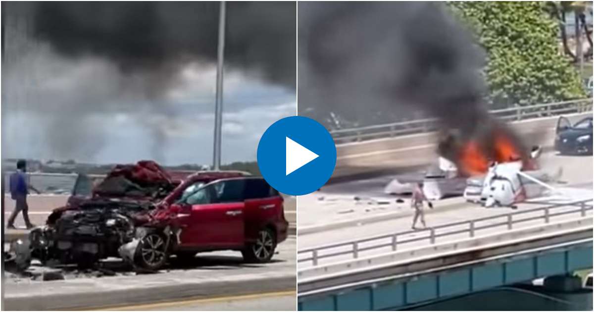 Accidente en puente Haulover Inlet, en Miami © AmericaTeVeCanal41