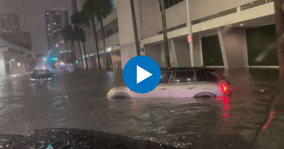 Centro de Miami inundado © Twitter / Miami Fire PIO