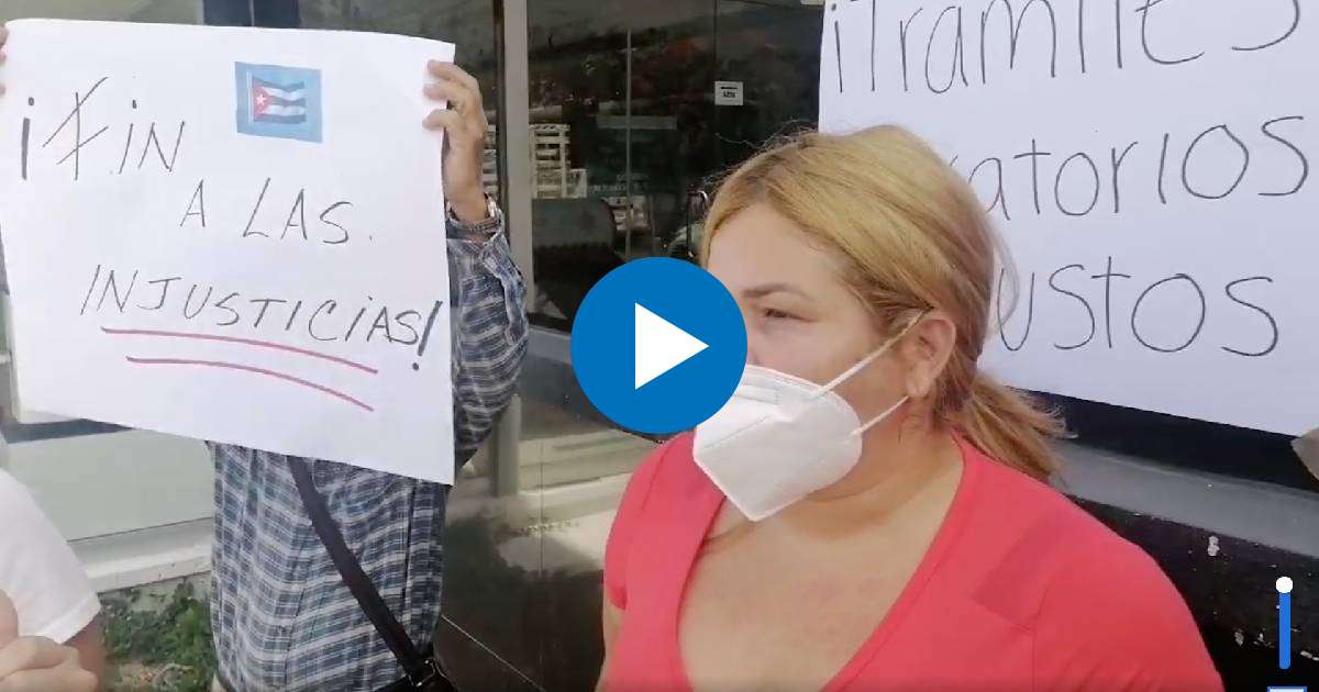 Cubanos protestan en Mérida contra discriminación y deportaciones de coterráneos © Captura de video / Por Esto