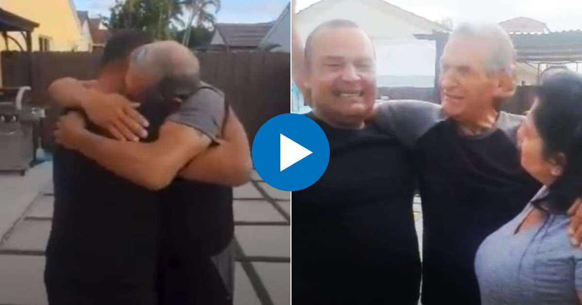 Reencuentro de padre e hijo en Miami tras 42 años © YouTube/ screenshot-America Tevé