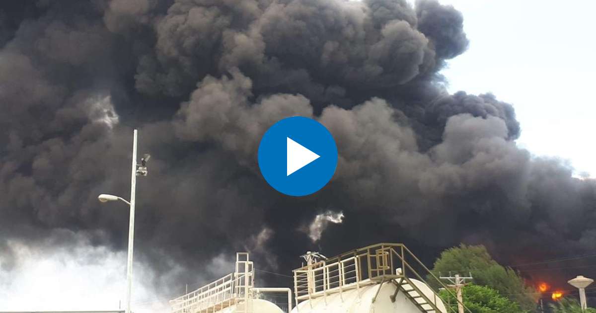 Incendio en Base de Supertanqueros de Matanzas © Facebook/ Cubadebate