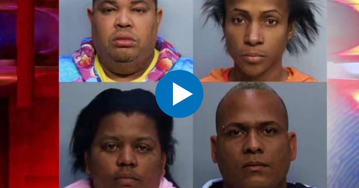 Cuatros de los cinco cubanos implicados © YouTube/screenshot-America Tevé