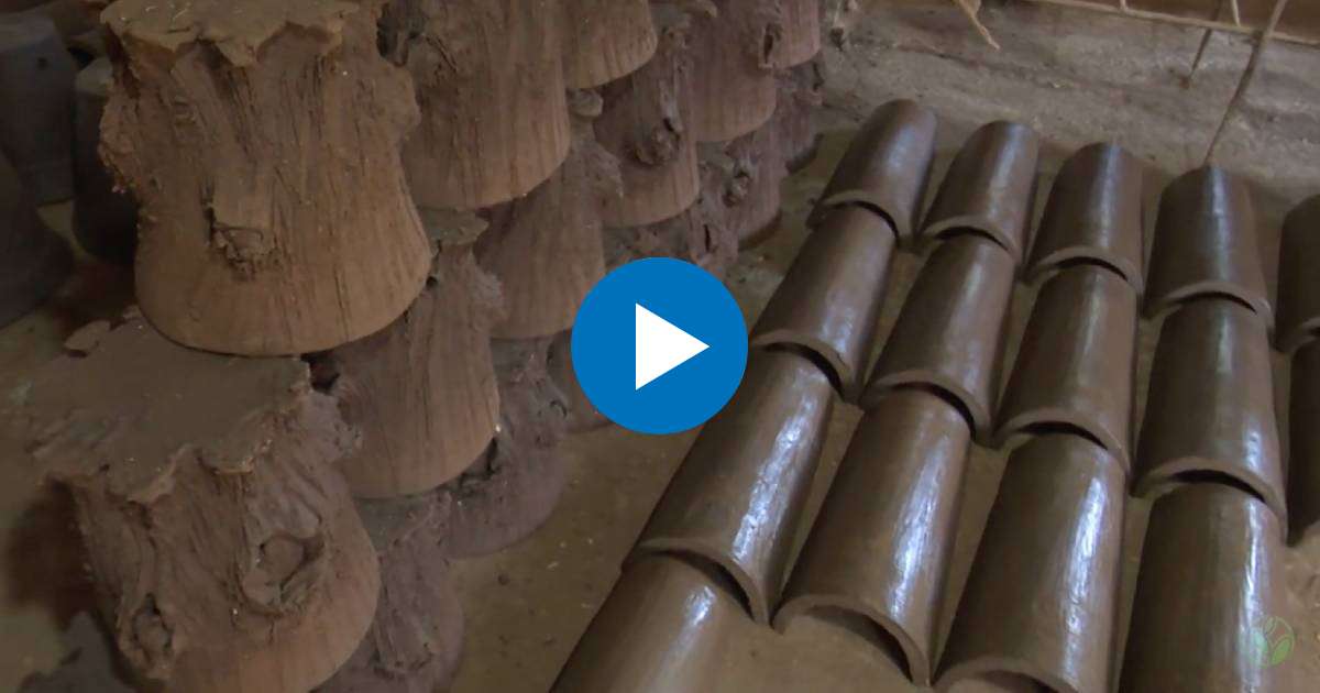Tejas de arcilla en Las Tunas © Visión Tunera / Captura de video